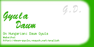 gyula daum business card